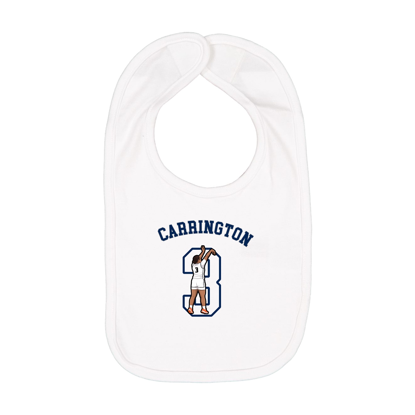 Infant Bib — Shirsey Arch in White