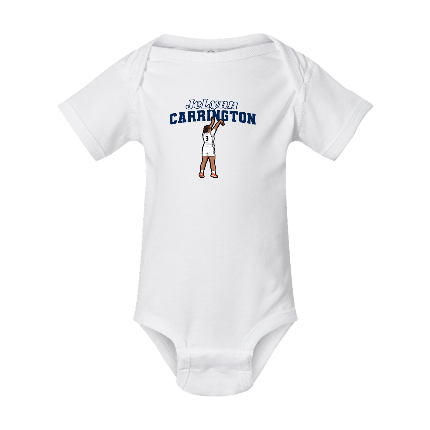 Baby Onesie — Name Arch in White