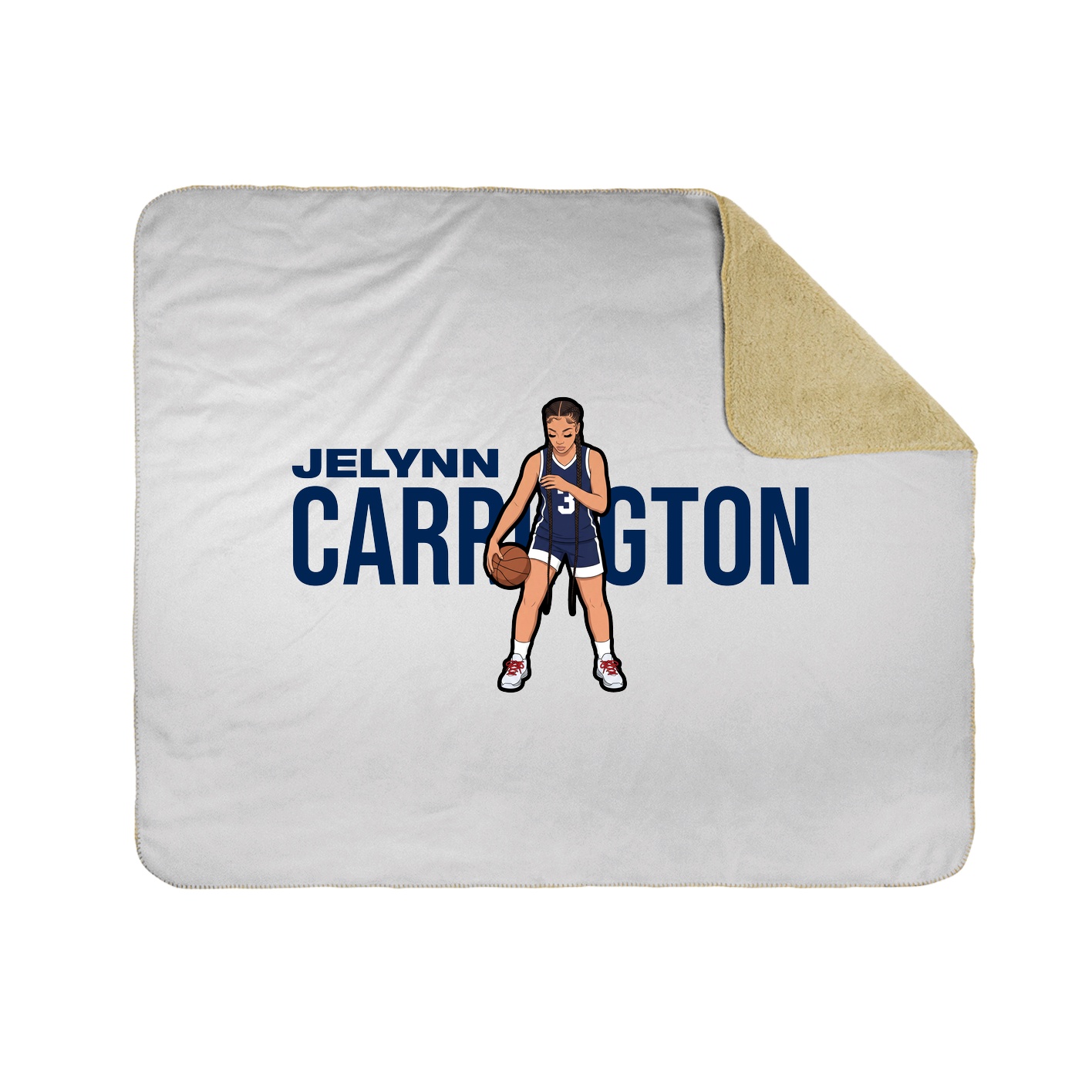 Throw Blanket — Player Name in White