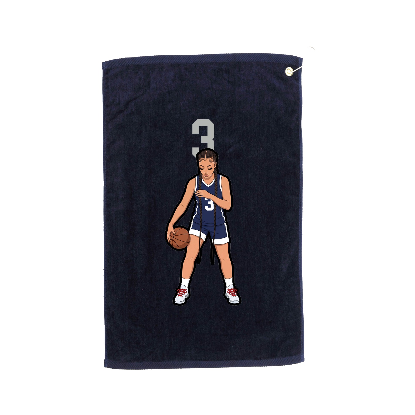 Golf Towel — Number Top in Navy