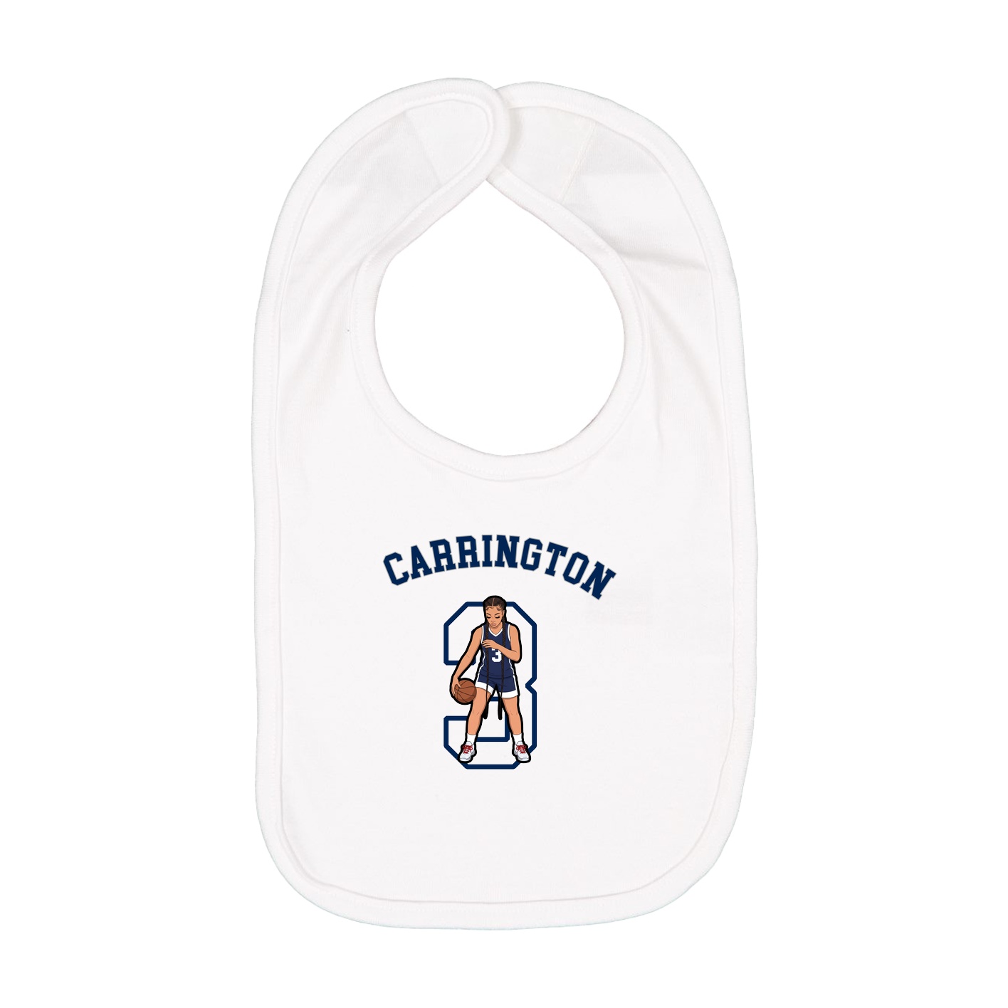 Infant Bib — Shirsey Arch in White