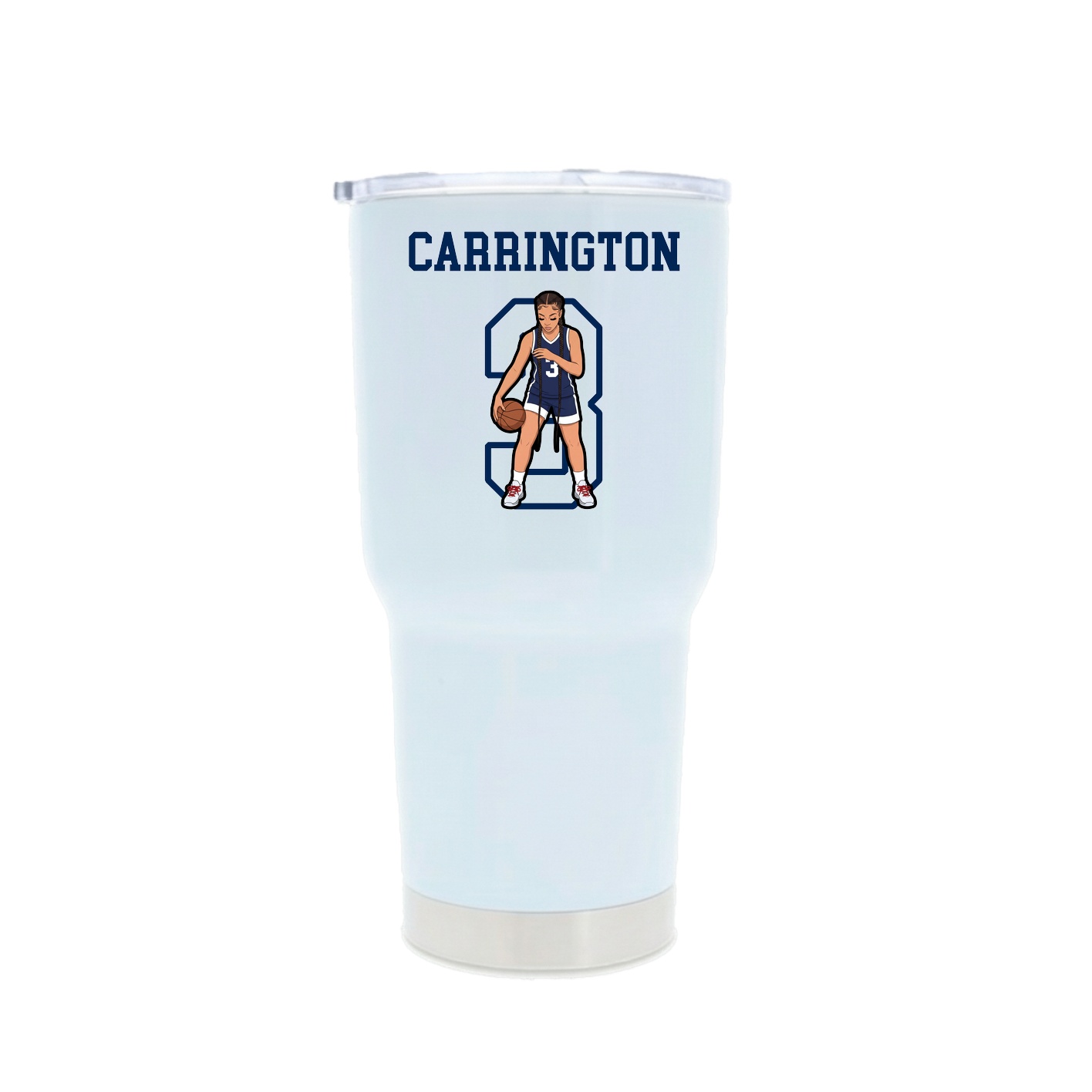 30oz Stainless Steel Tumbler — Shirsey in White