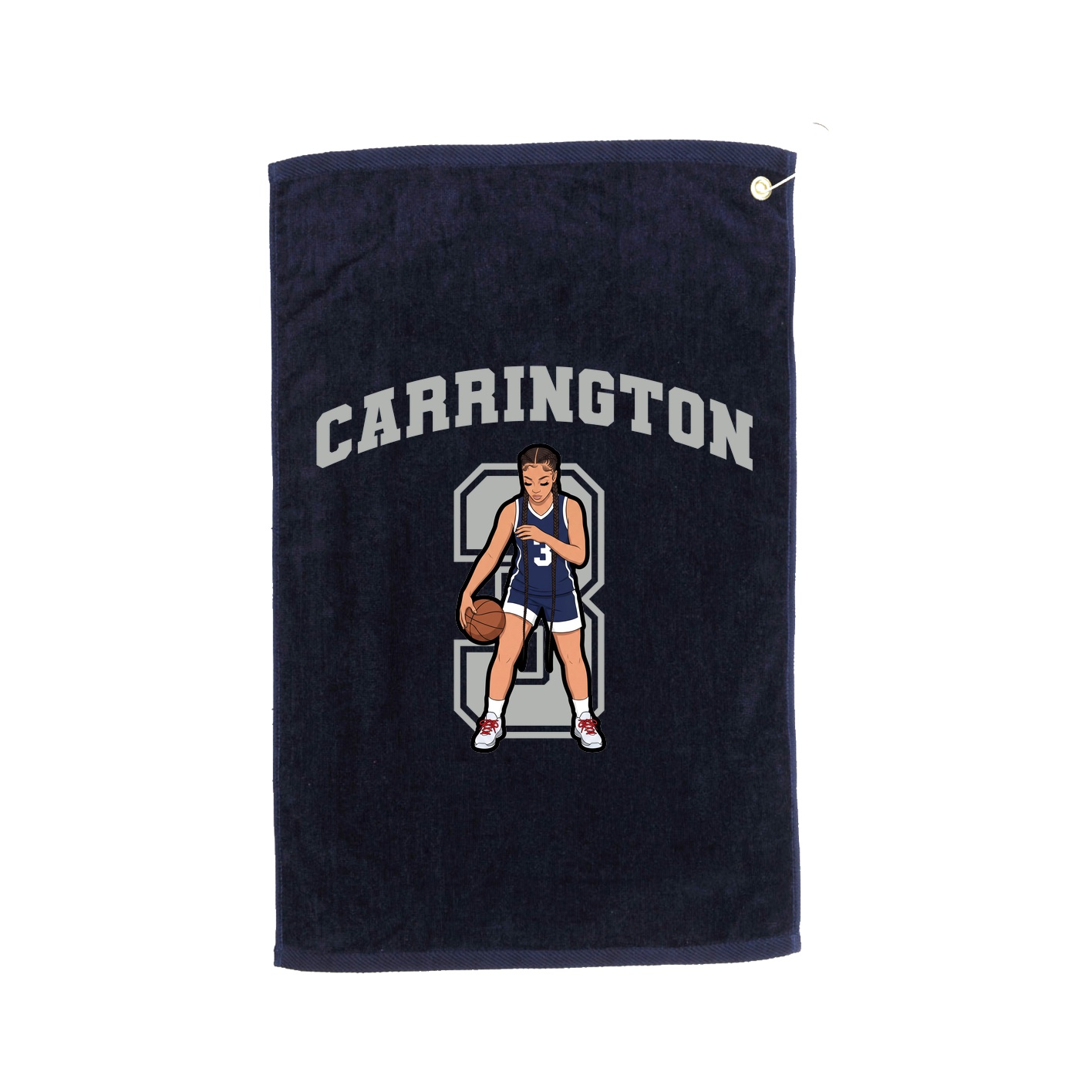 Golf Towel — Number in Navy