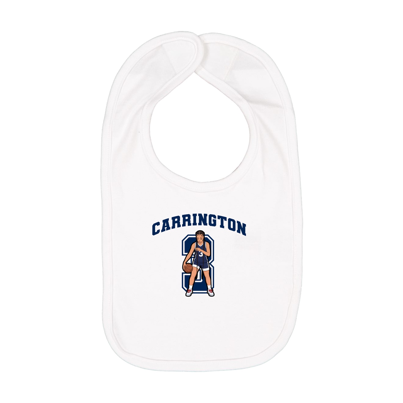 Infant Bib — Number in White