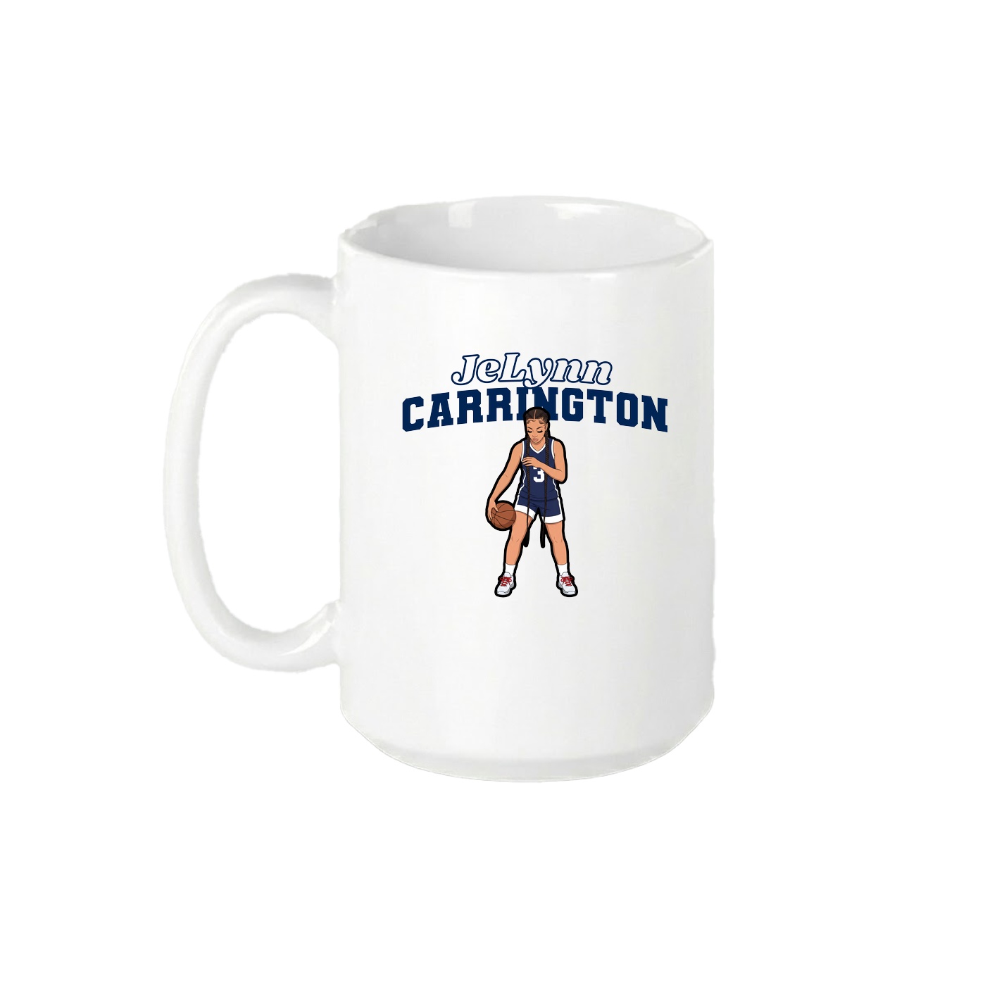 15oz Coffee Mug — Name Arch in White