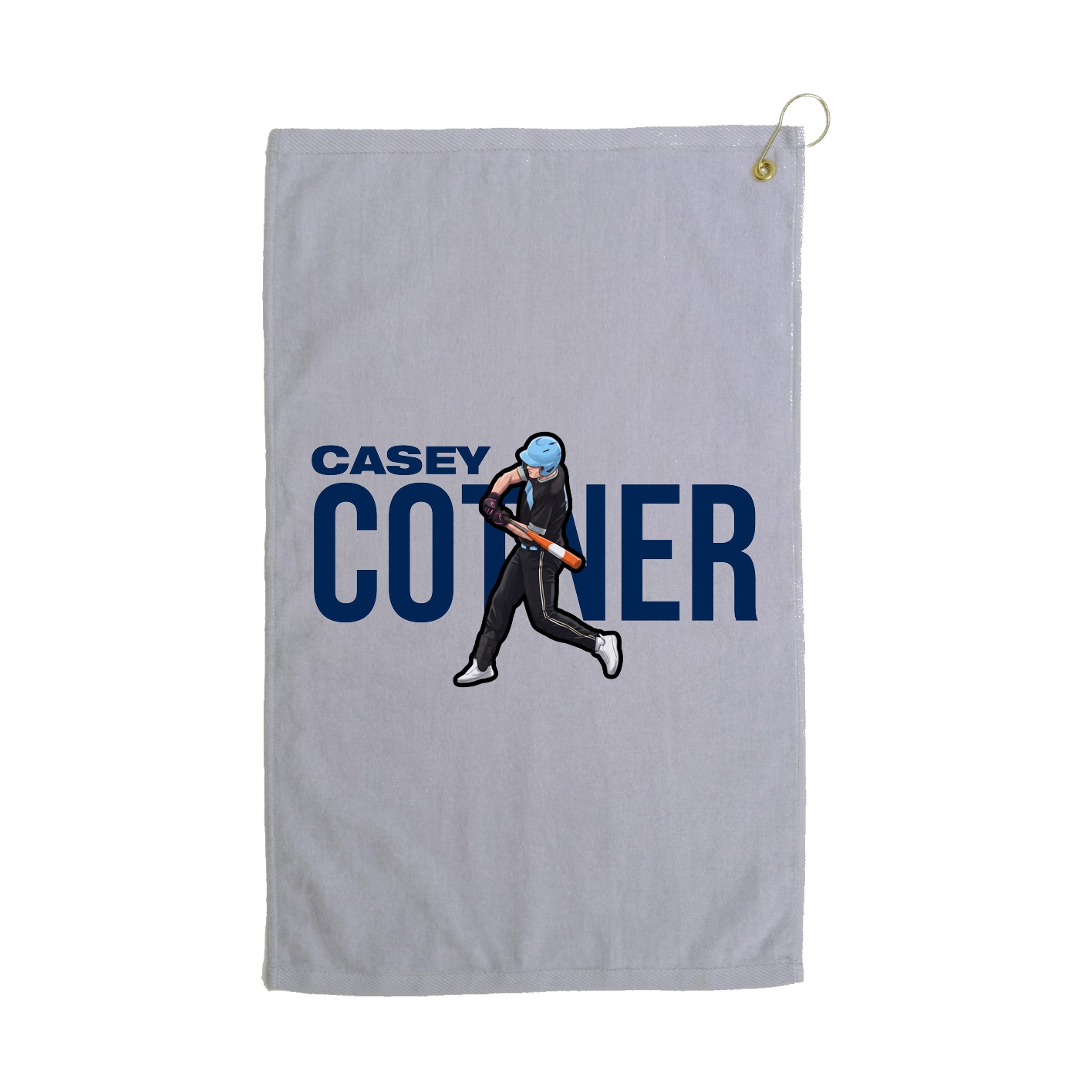 Golf Towel — Player Name in Grey