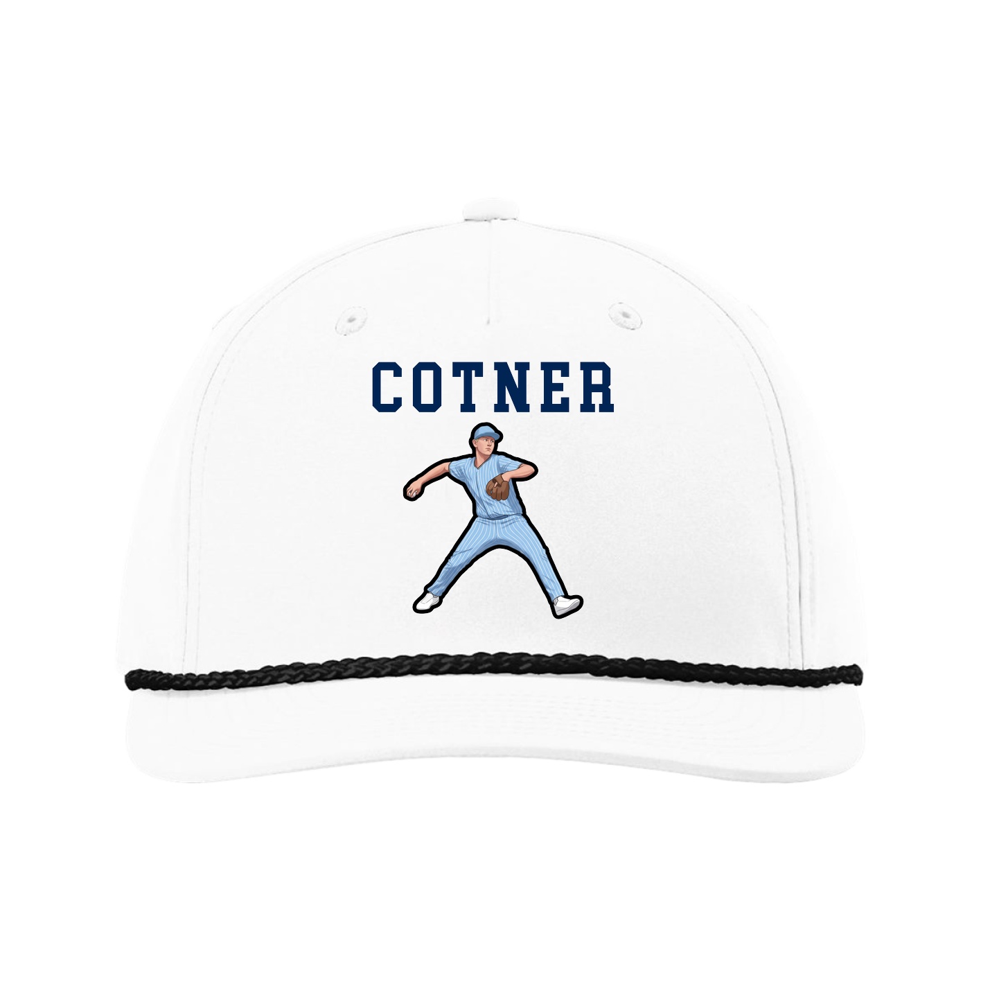 Five-Panel Classic Rope Cap — Shirsey in White