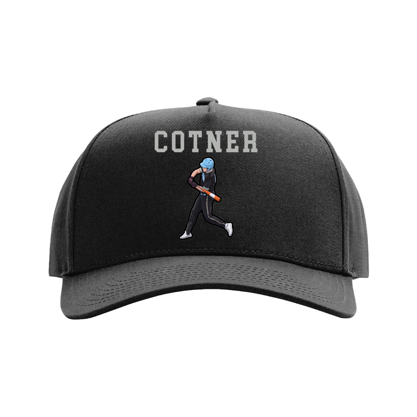 Full Fabric Five-Panel Champ Cap — Shirsey in Black