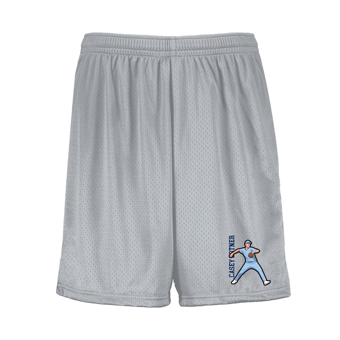 Shorts — Name Vertical in Silver