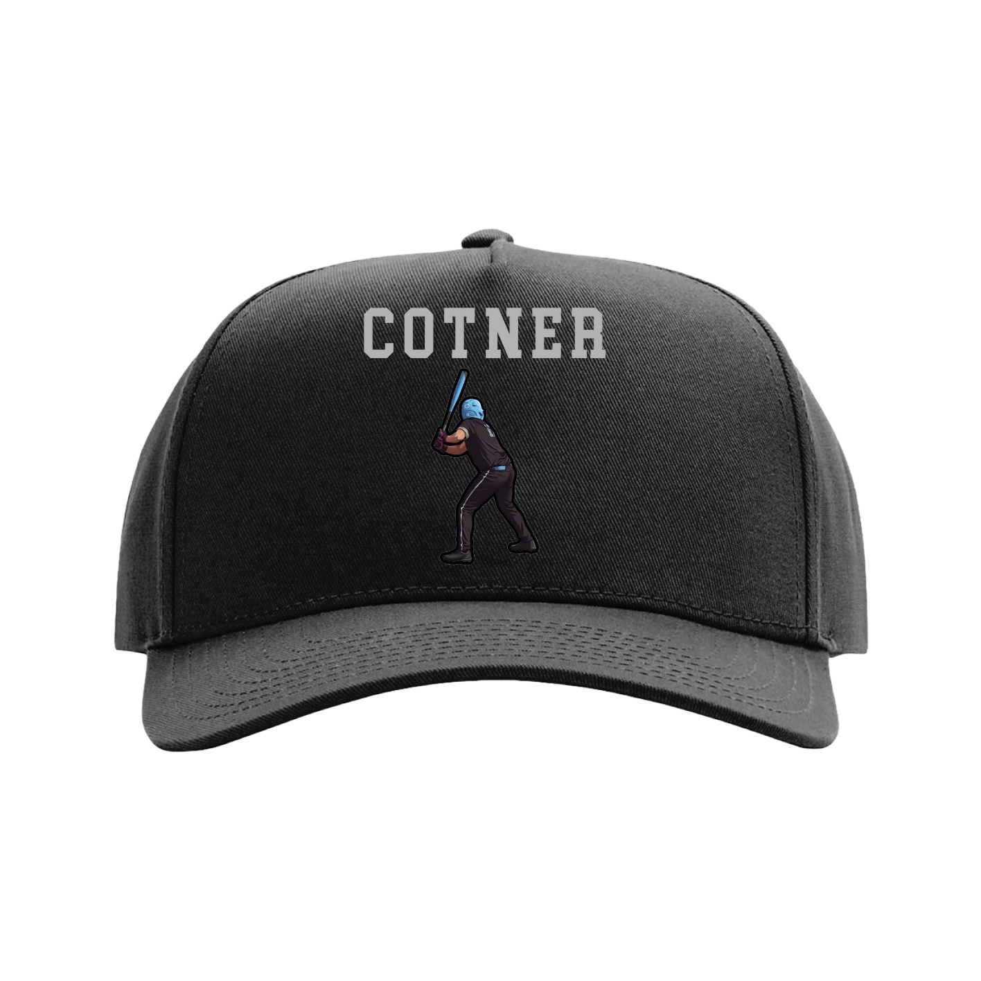 Full Fabric Five-Panel Champ Cap — Shirsey in Black