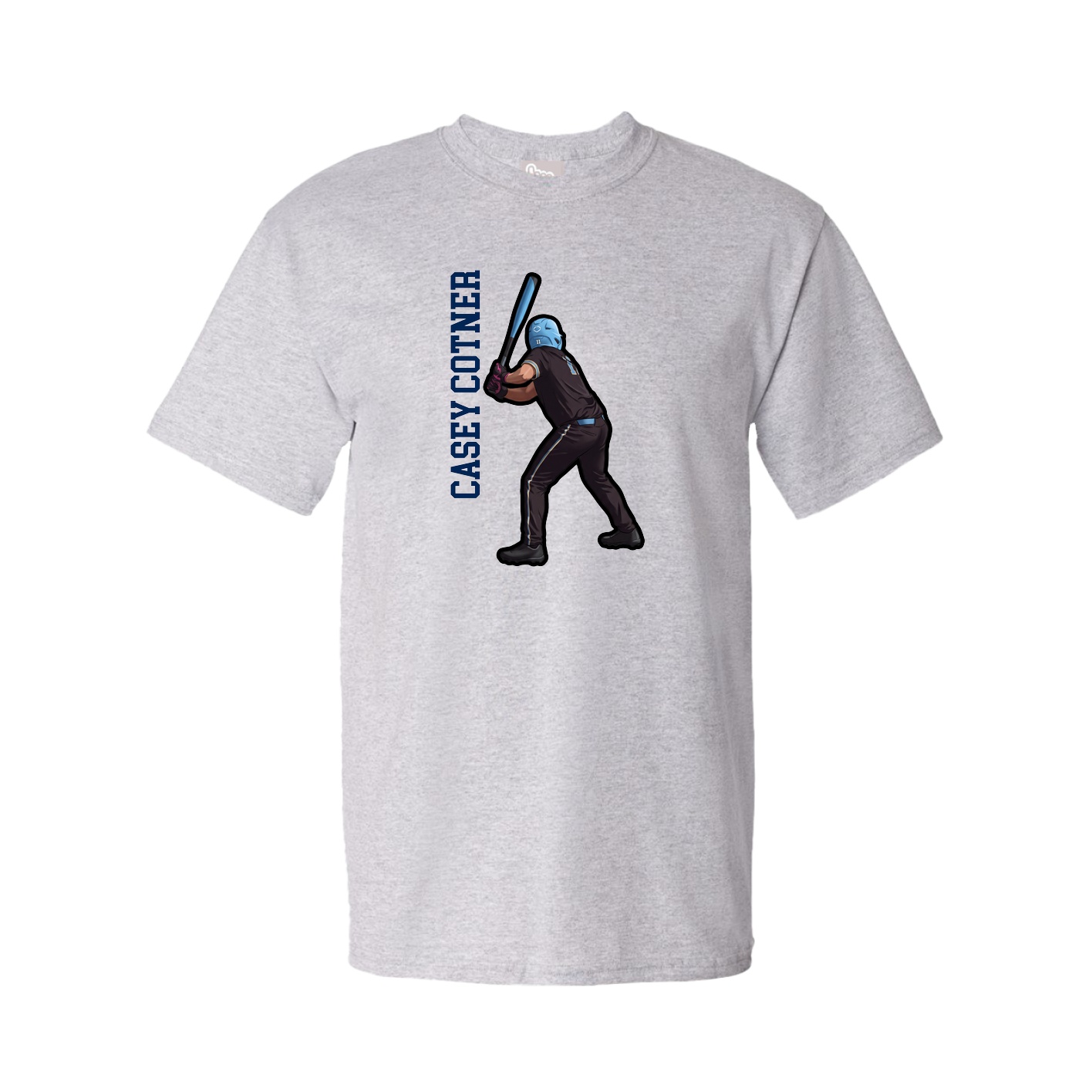 Tee — Name Vertical in Grey