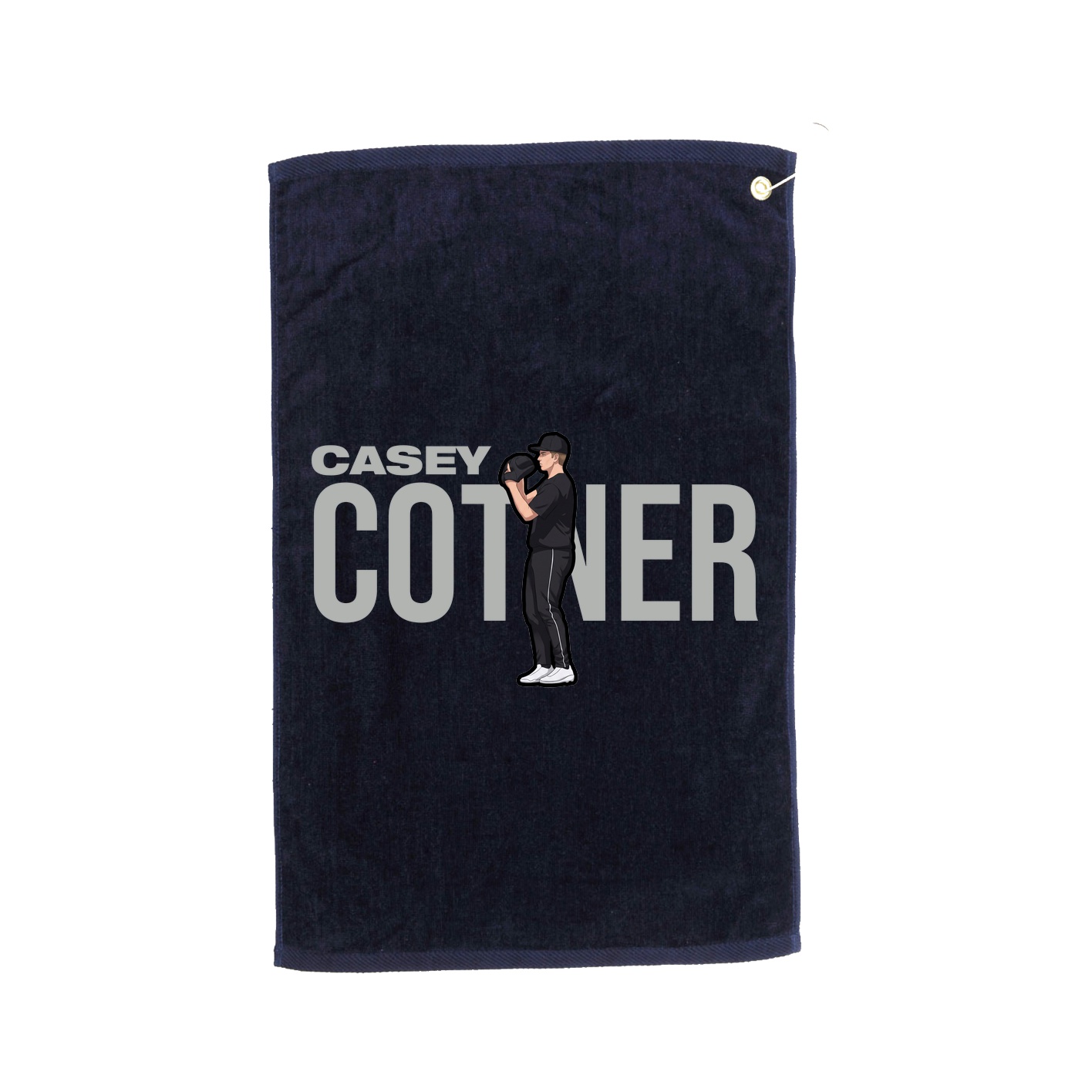 Golf Towel — Player Name in Navy
