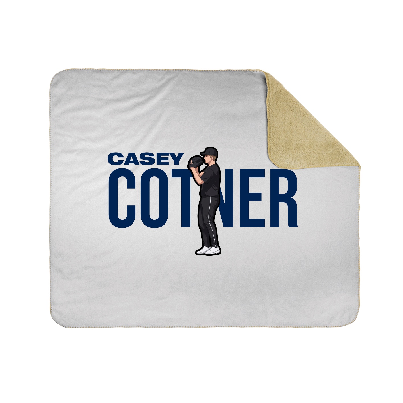 Throw Blanket — Player Name in White