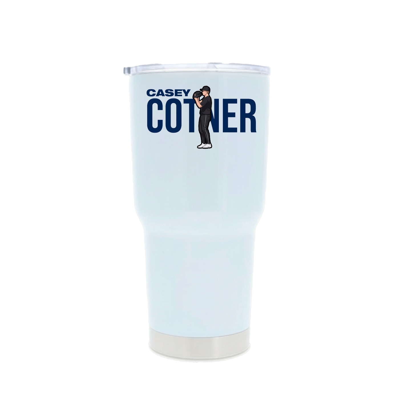 30oz Stainless Steel Tumbler — Player Name in White
