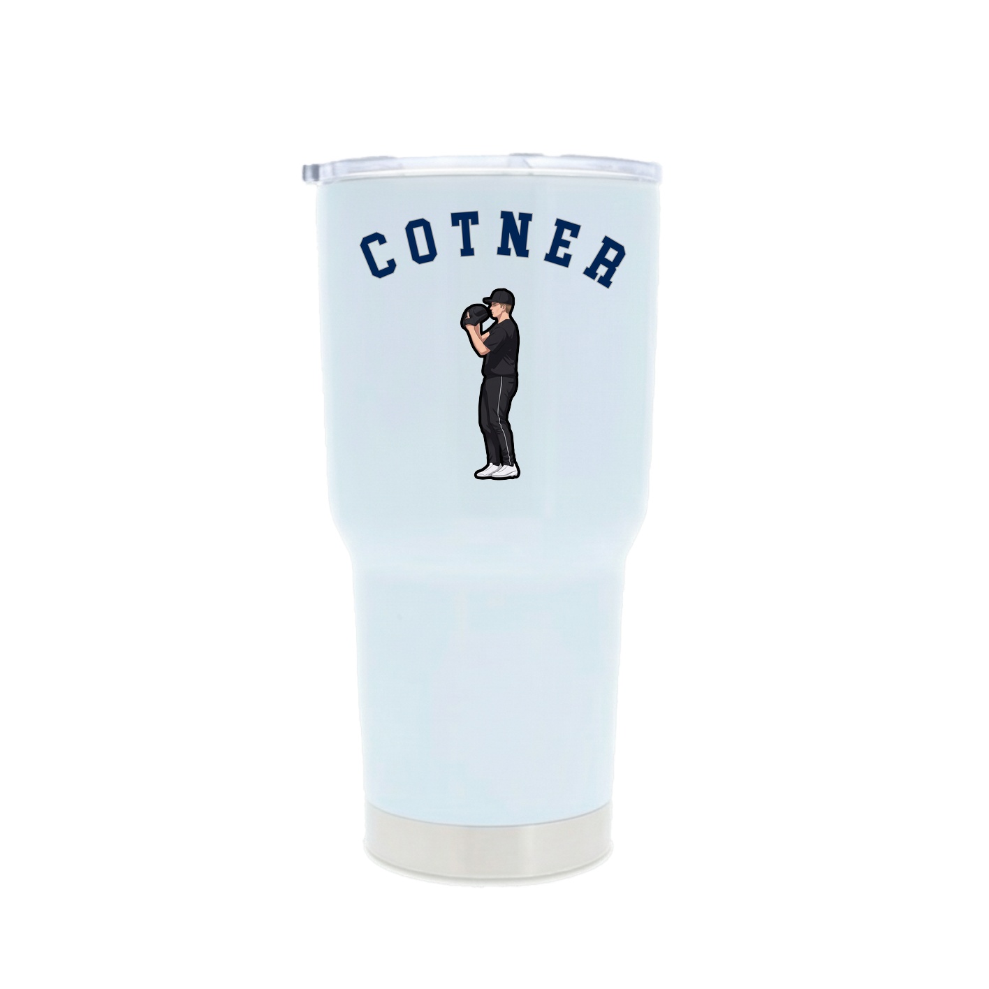 30oz Stainless Steel Tumbler — Shirsey Arch in White