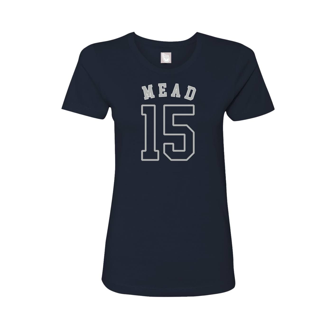 Fitted Women's Tee — Shirsey Arch in Navy
