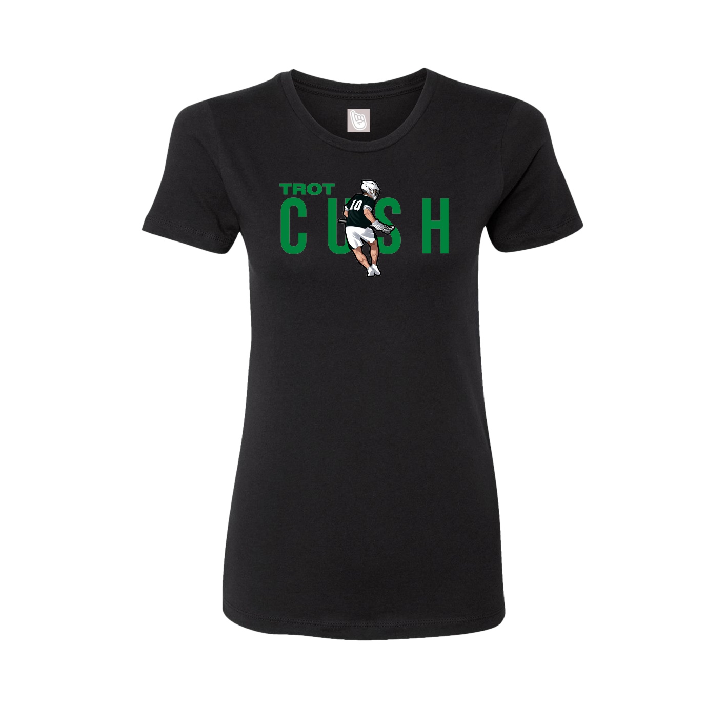 Fitted Women's Tee — Player Name in Black