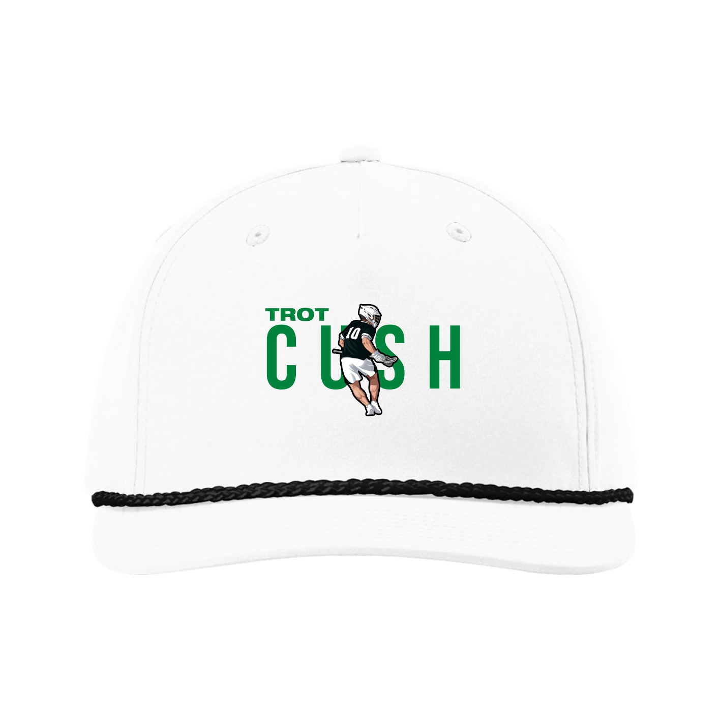 Five-Panel Classic Rope Cap — Player Name in White