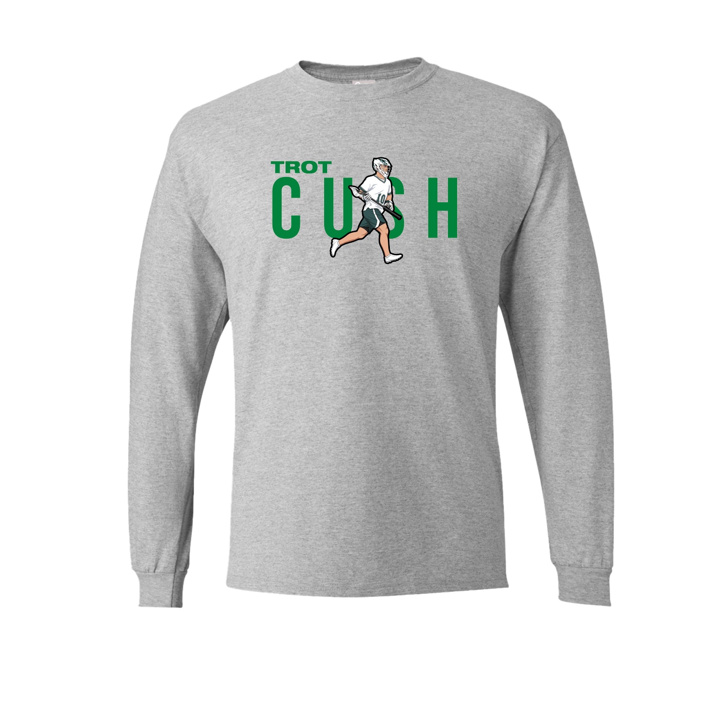 Long Sleeve Tee — Player Name in Grey