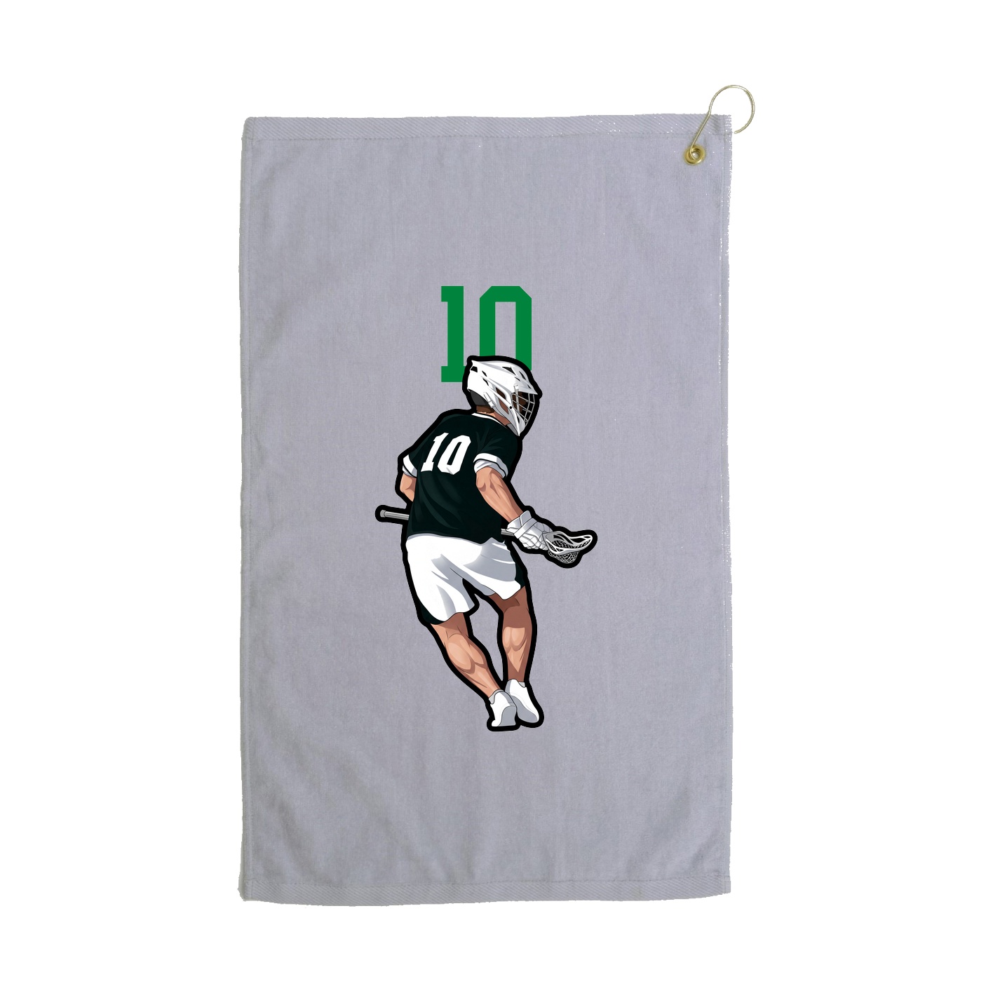 Golf Towel — Number Top in Grey