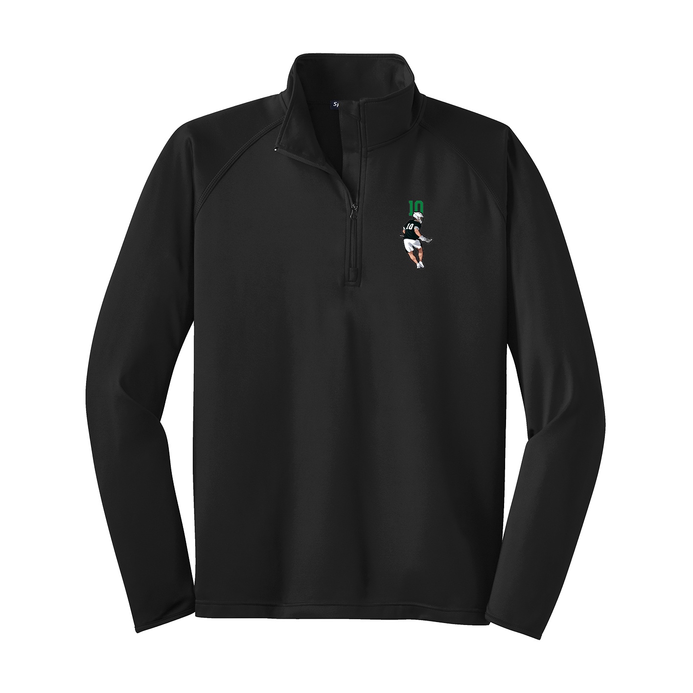 Q-Zip Pullover — Number Top in Black