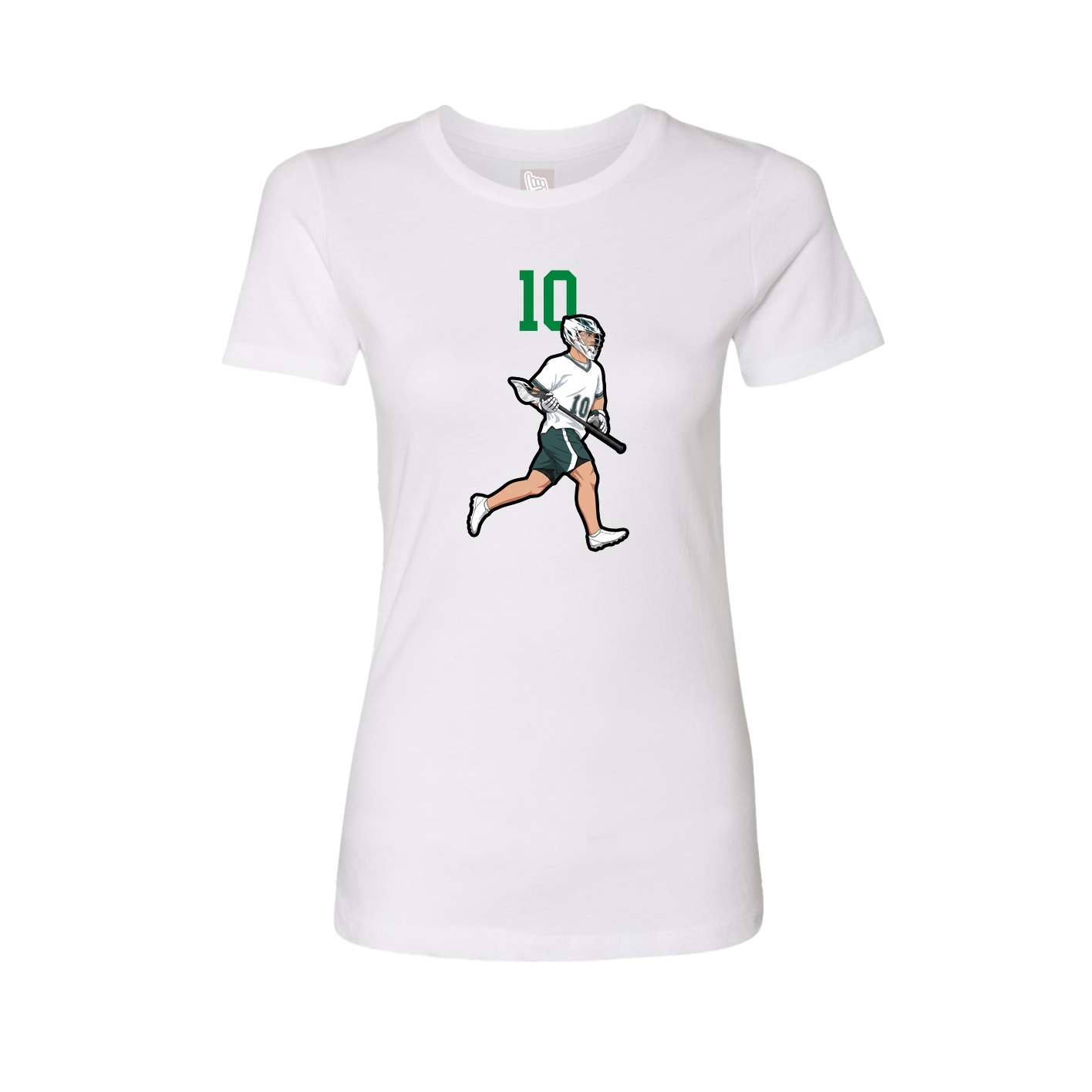 Fitted Women's Tee — Number Top in White