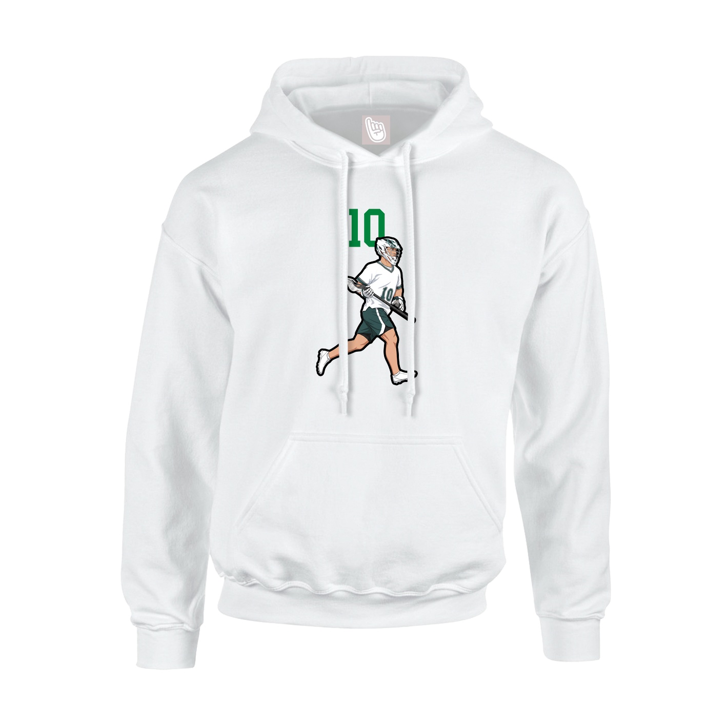 Hoodie — Number Top in White