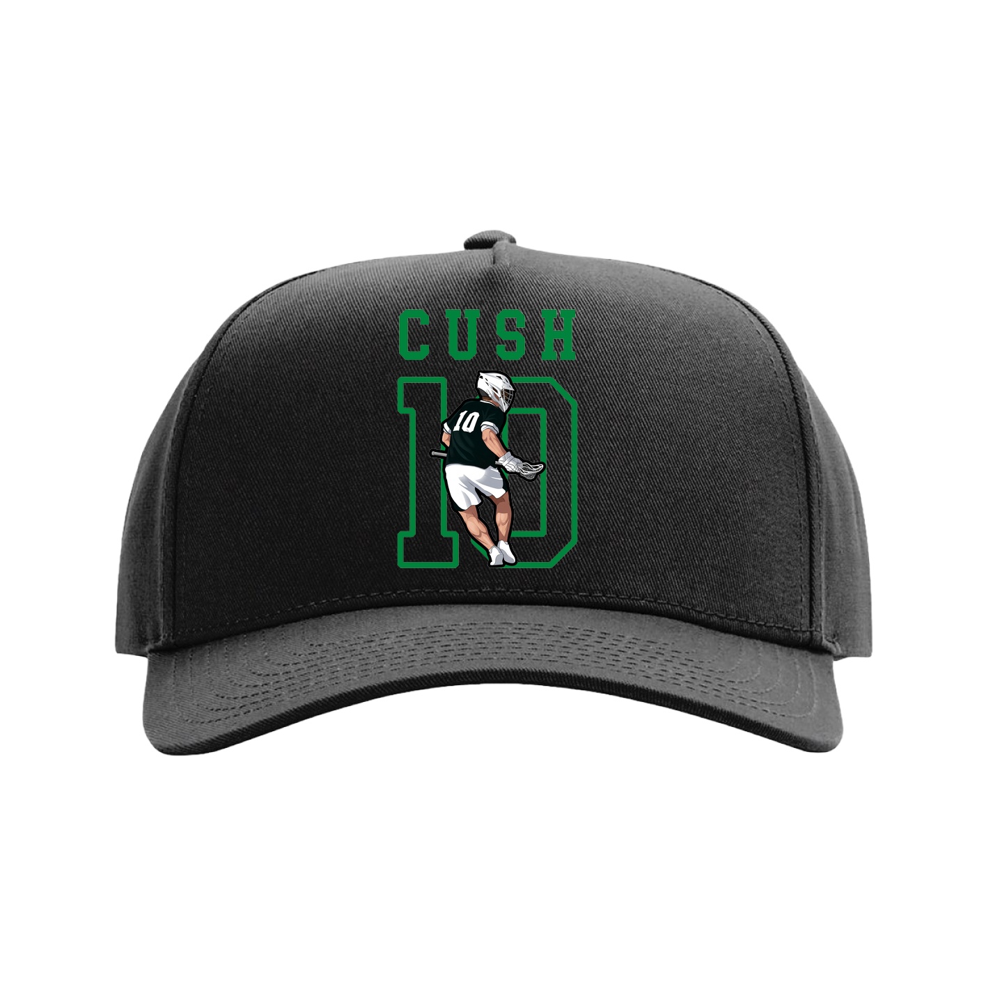 Full Fabric Five-Panel Champ Cap — Shirsey in Black