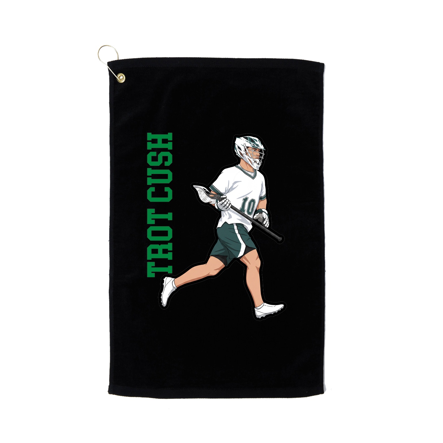 Golf Towel — Name Vertical in Black