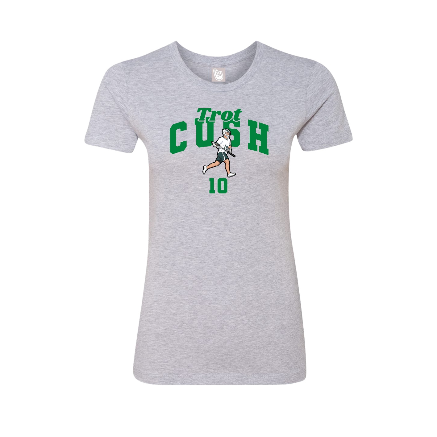 Fitted Women's Tee — Signature Arch in Grey