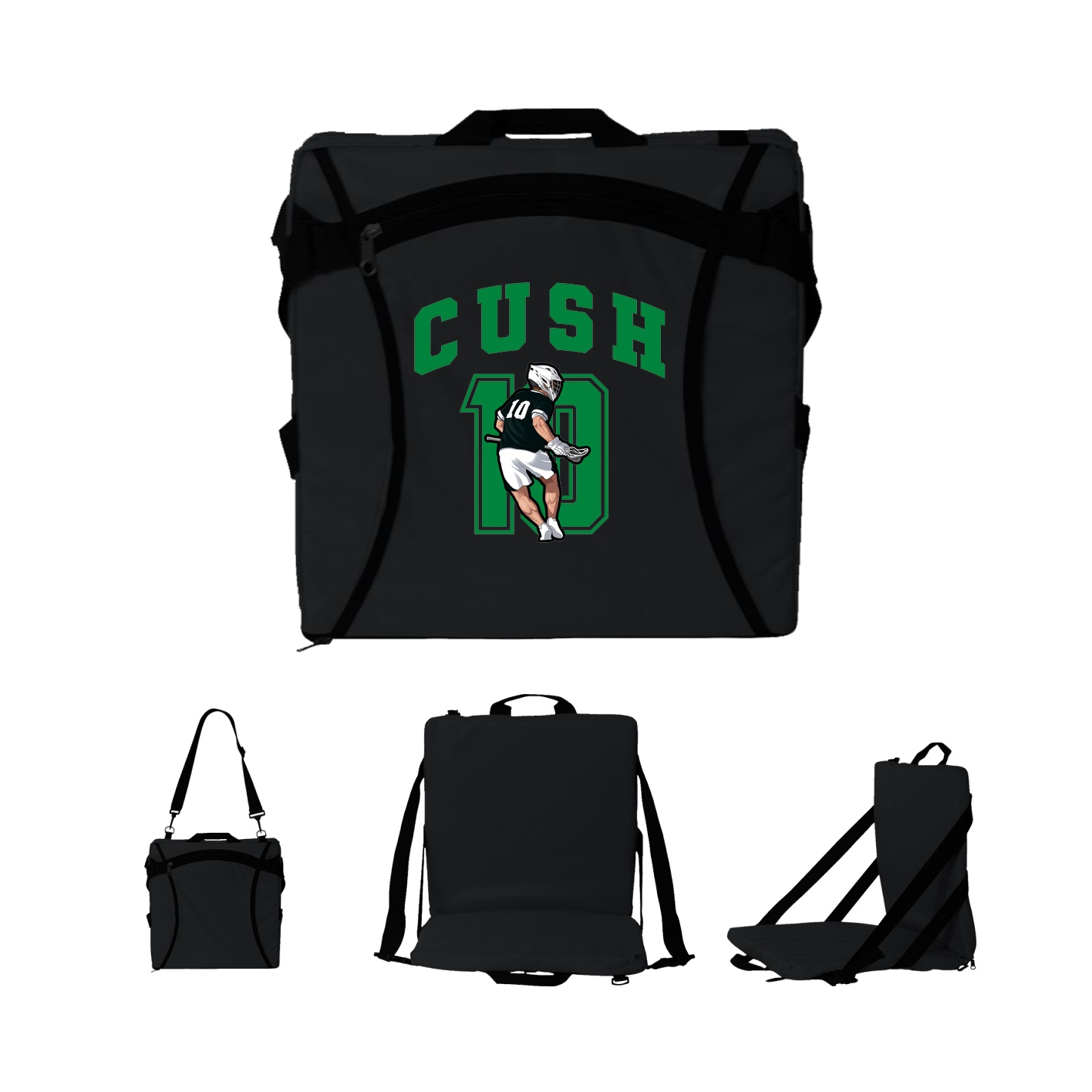 Folding Stadium Seat — Number in Black