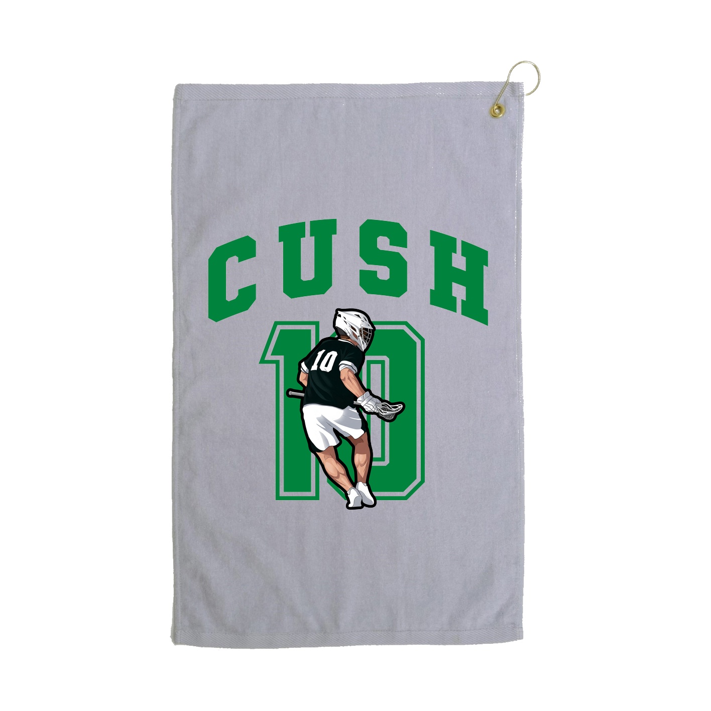 Golf Towel — Number in Grey