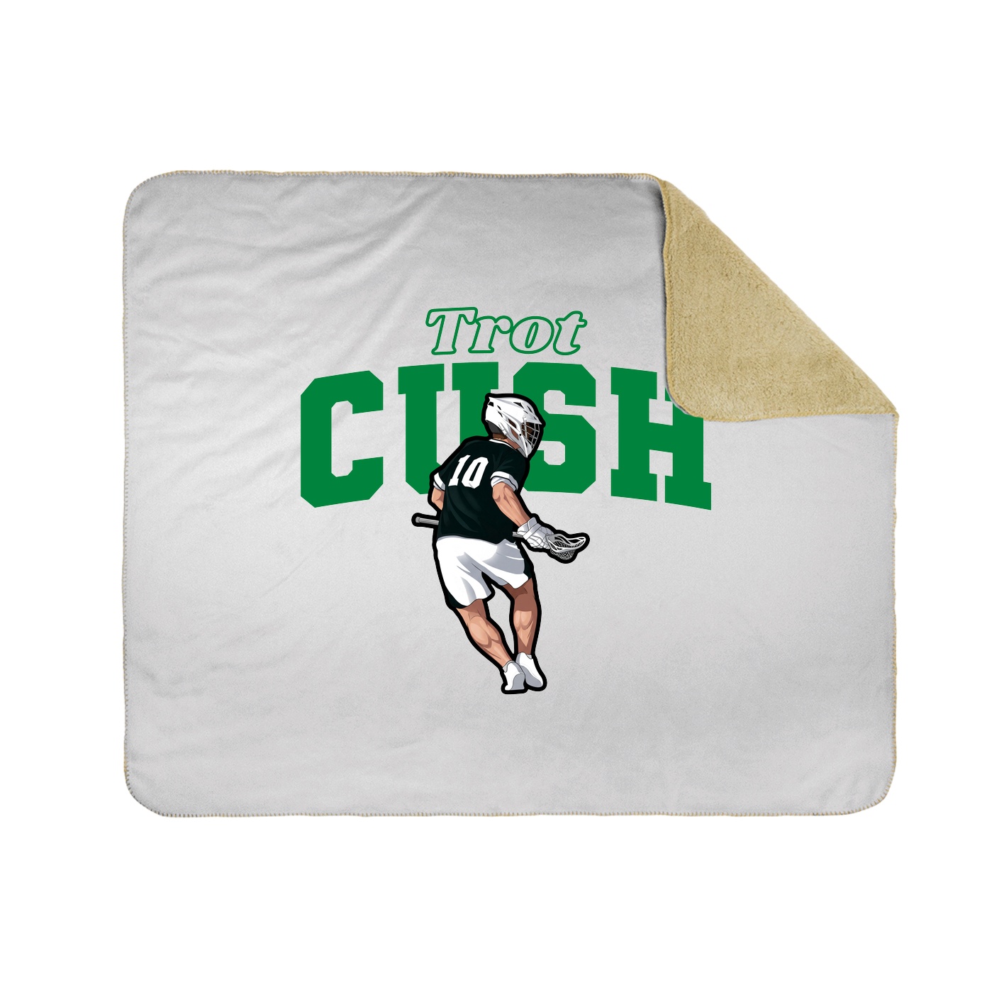 Throw Blanket — Name Arch in White