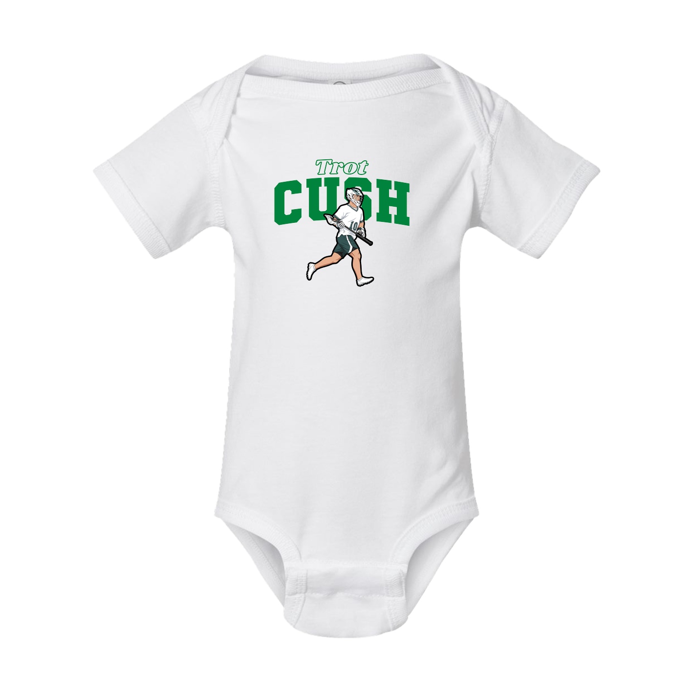 Baby Onesie — Name Arch in White