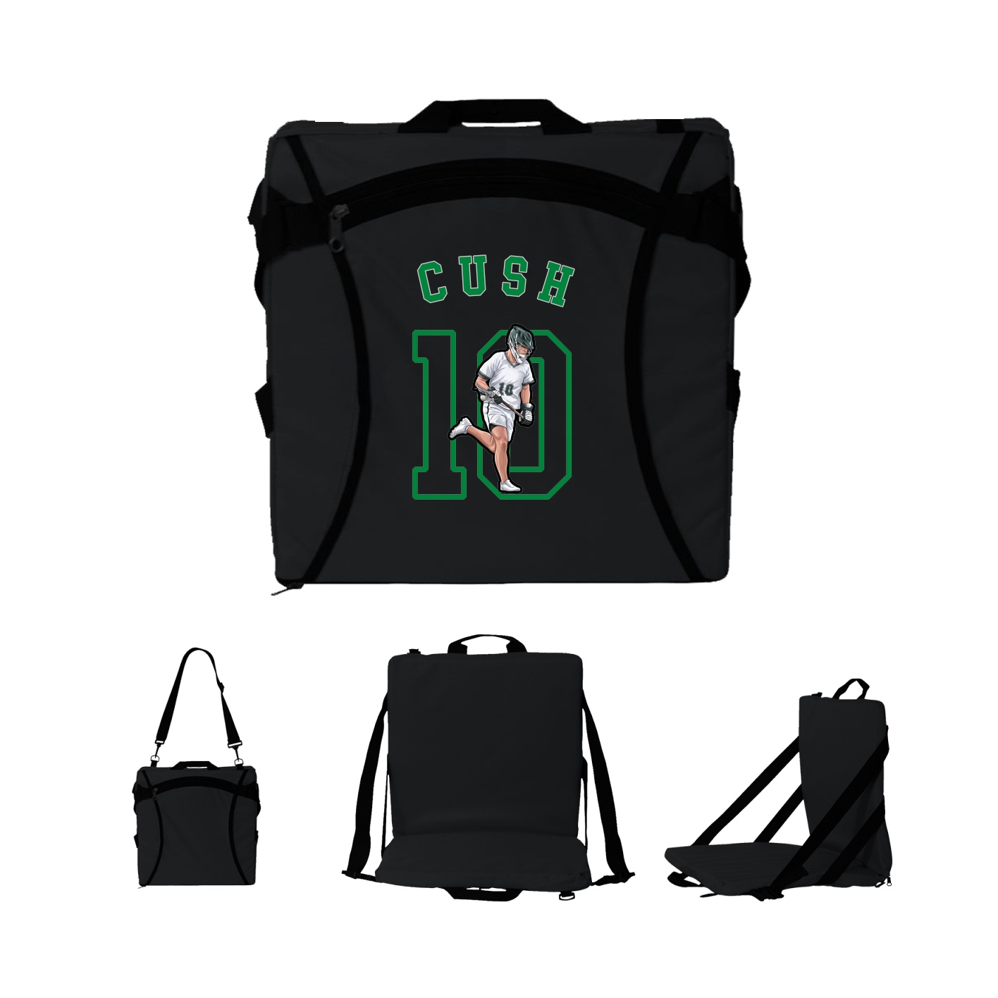 Folding Stadium Seat — Shirsey Arch in Black