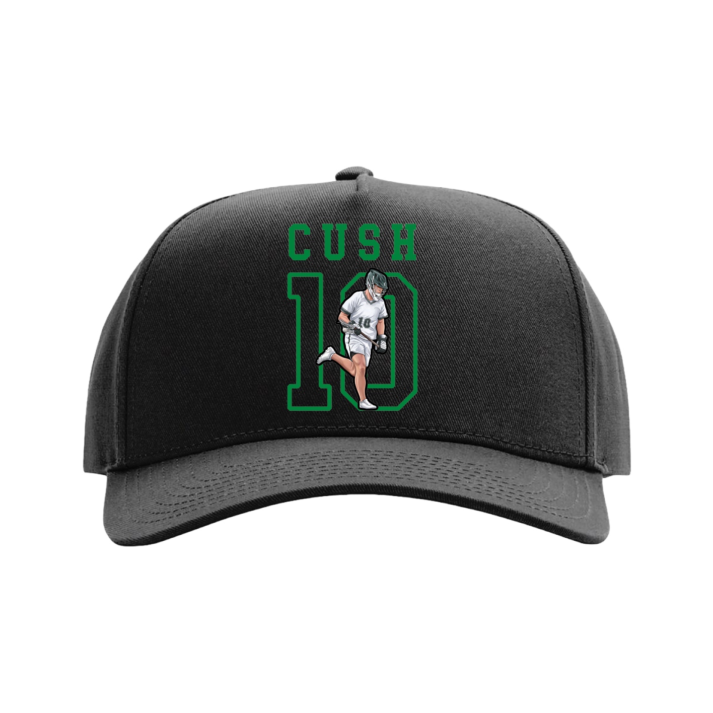 Full Fabric Five-Panel Champ Cap — Shirsey in Black