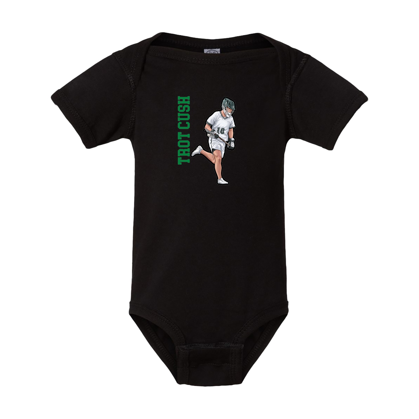Baby Onesie — Name Vertical in Black
