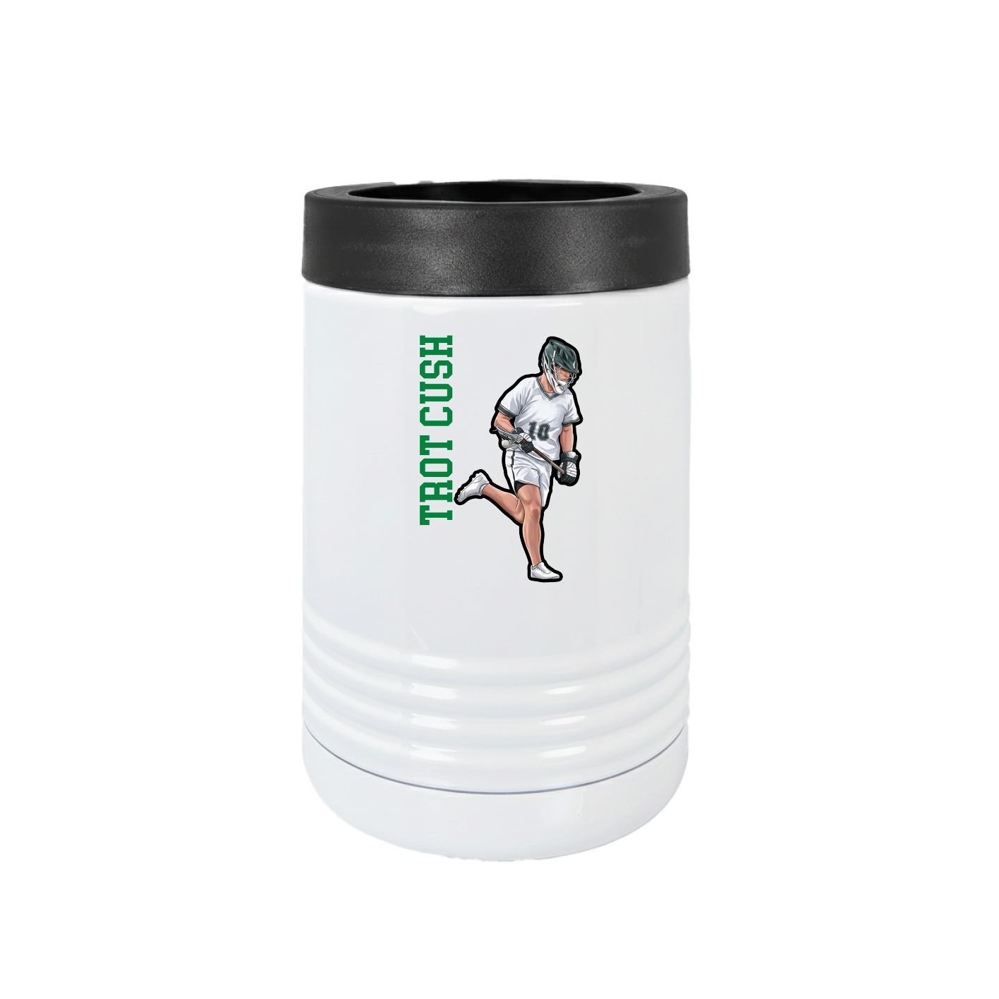 Beverage Holder — Name Vertical in White