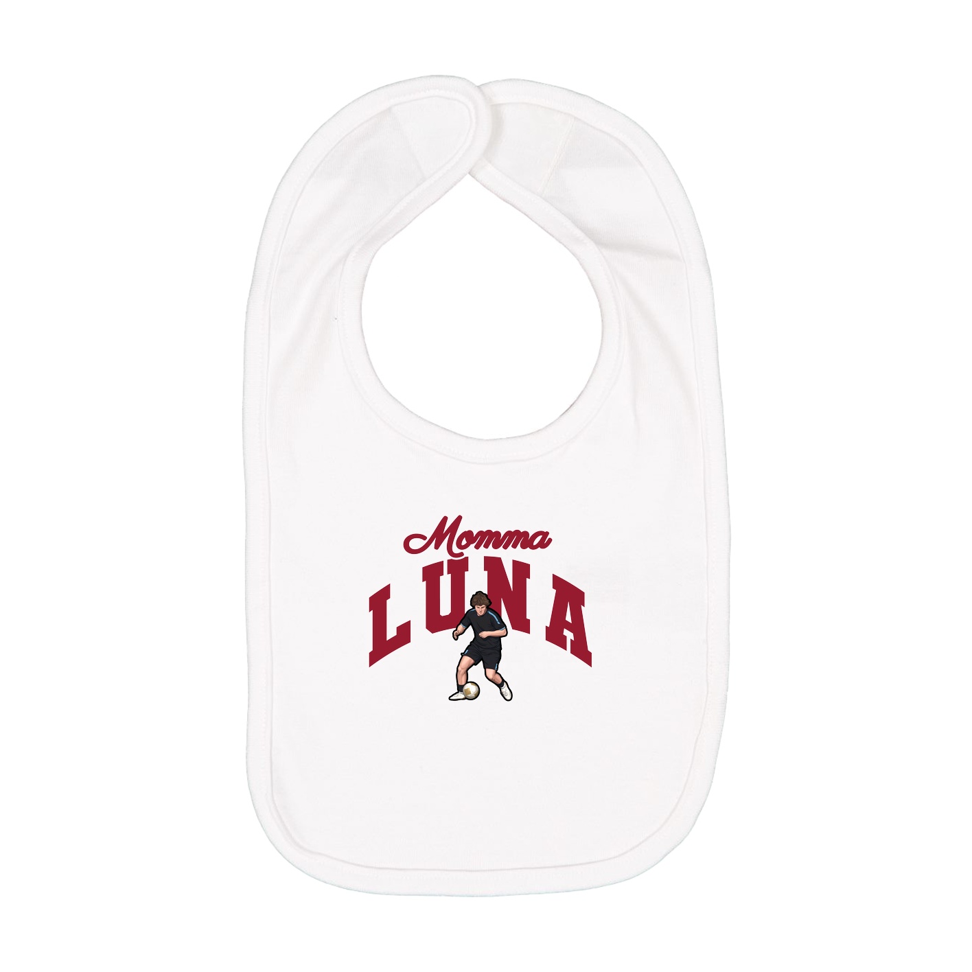 Infant Bib — Mothers Day Arch in White
