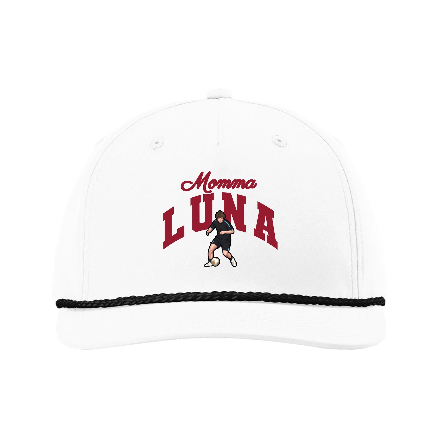 Five-Panel Classic Rope Cap — Mothers Day Arch in White