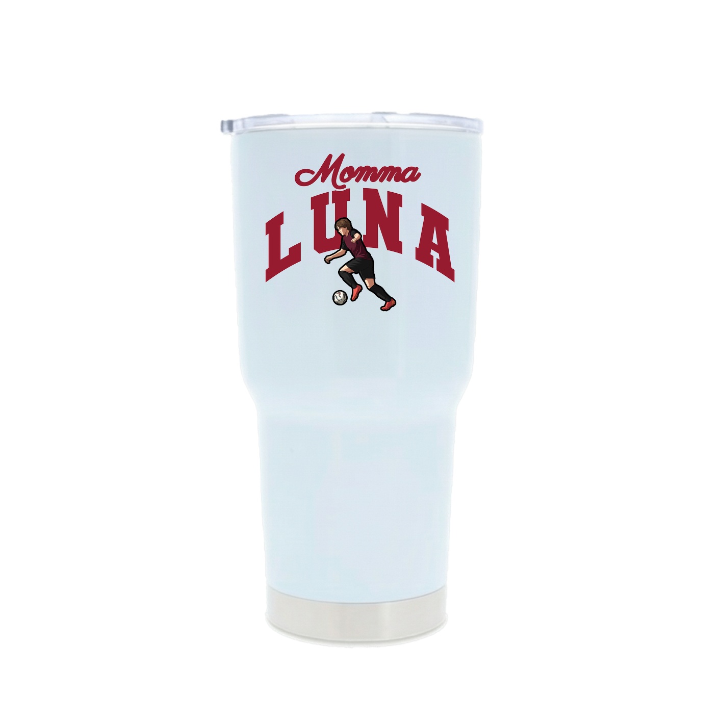 30oz Stainless Steel Tumbler — Mothers Day Arch in White