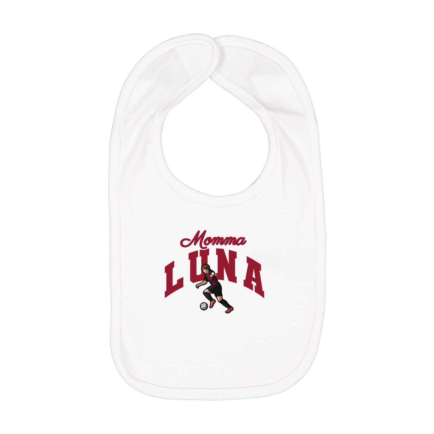 Infant Bib — Mothers Day Arch in White