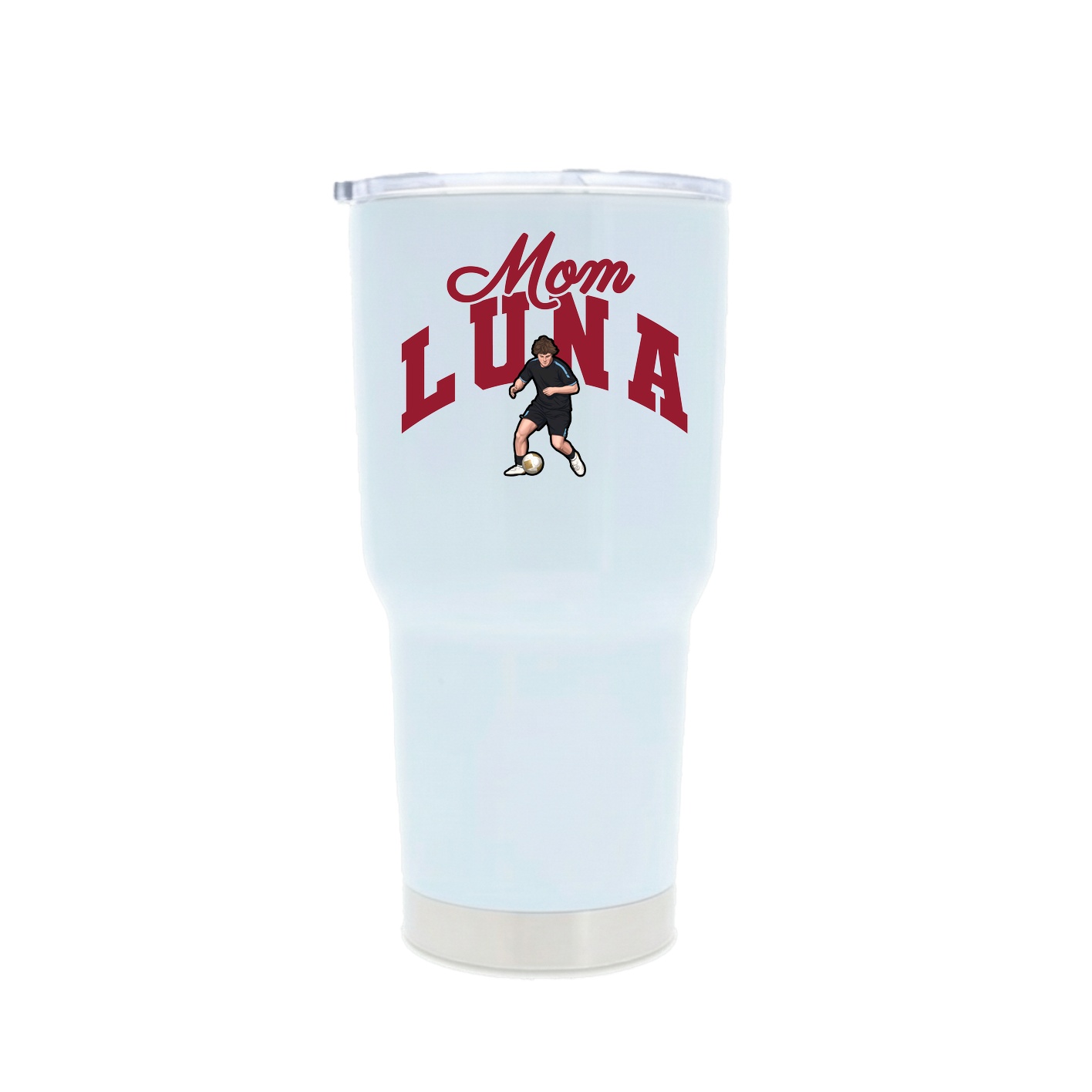 30oz Stainless Steel Tumbler — Mothers Day Arch in White