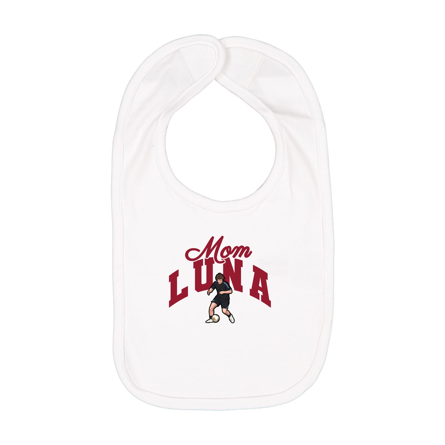Infant Bib — Mothers Day Arch in White