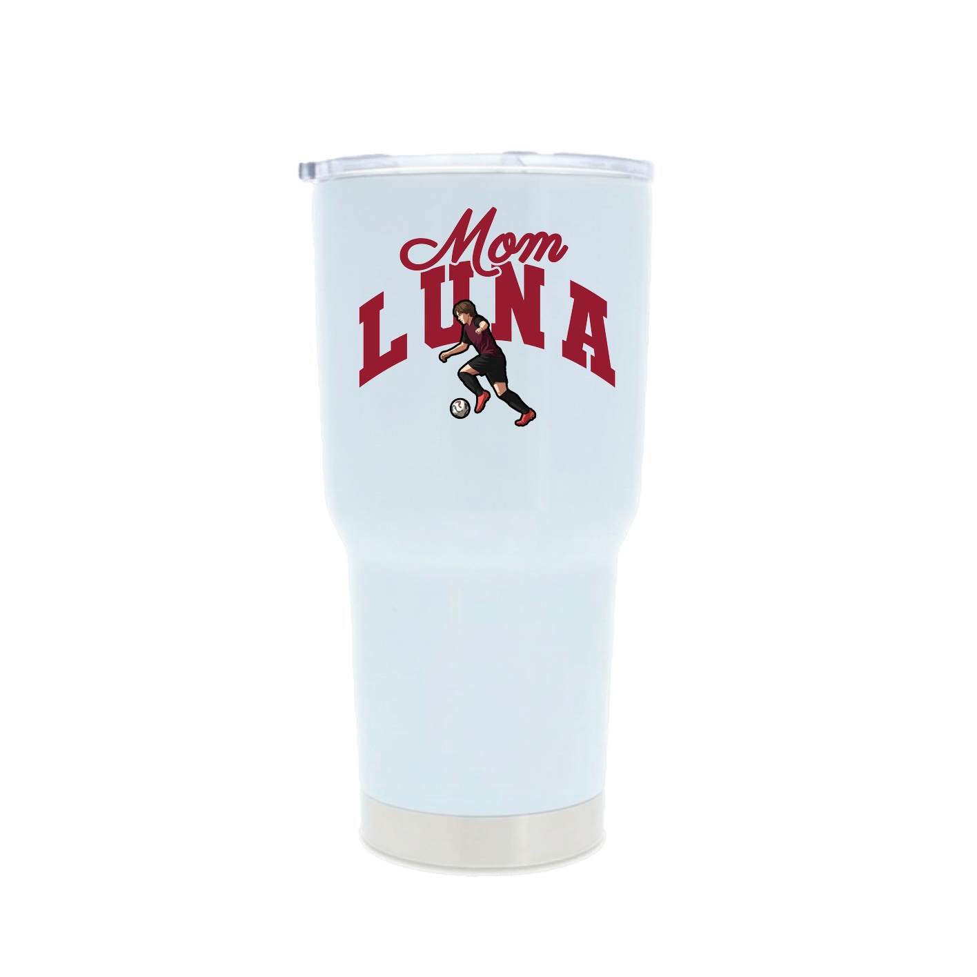 30oz Stainless Steel Tumbler — Mothers Day Arch in White