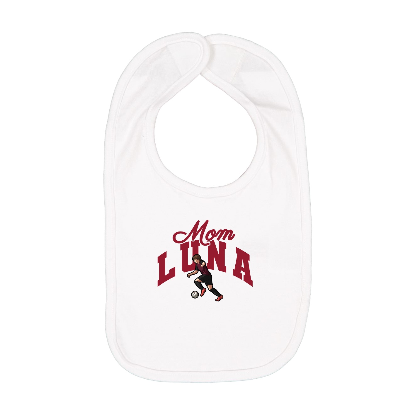 Infant Bib — Mothers Day Arch in White