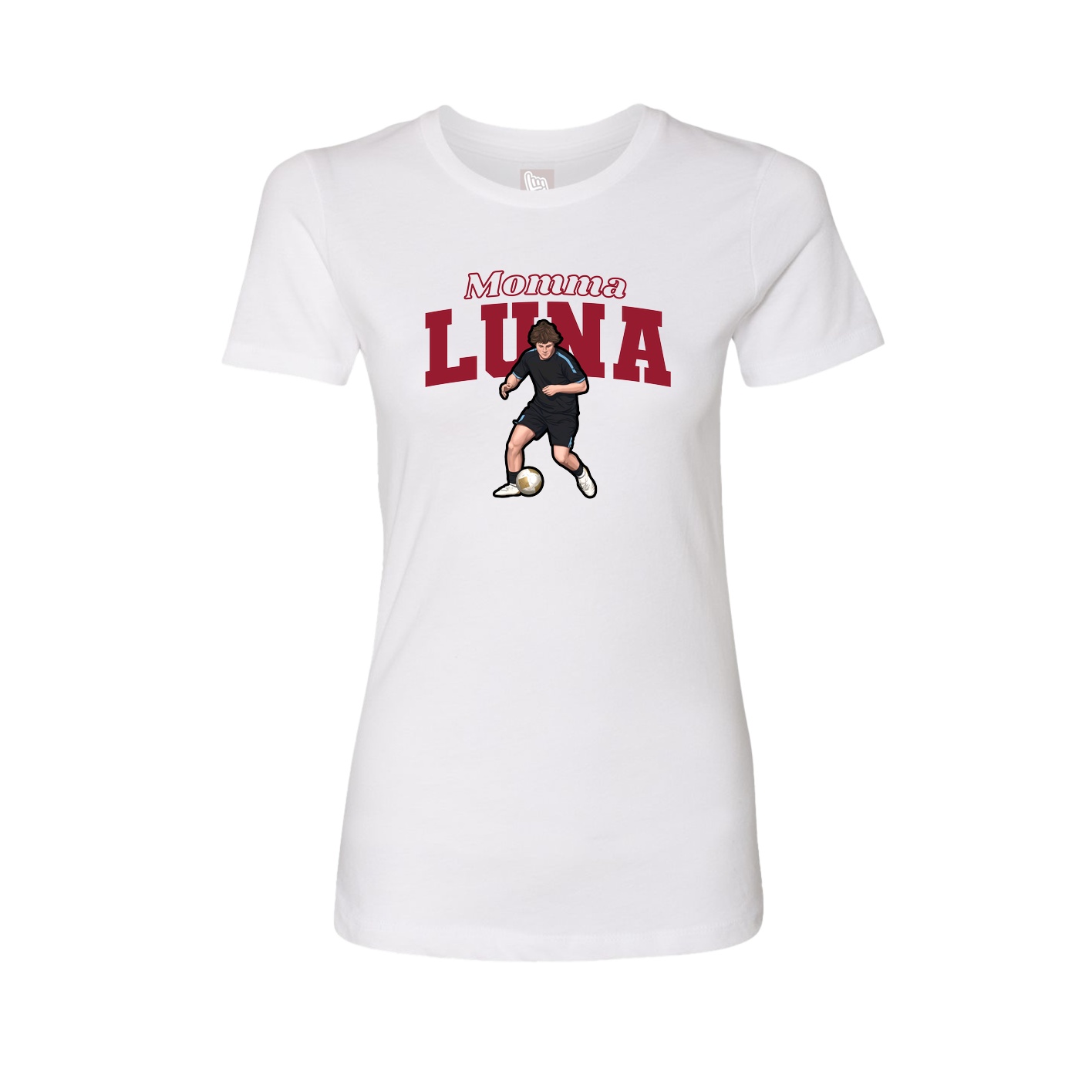 Womens Tee — Mothers Day Block in White