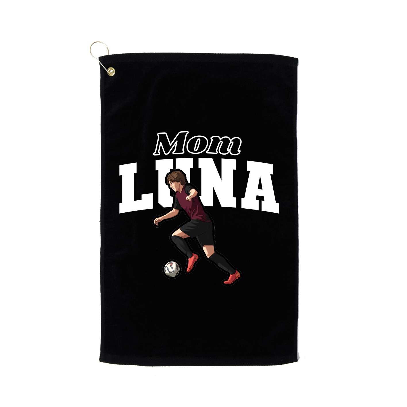Golf Towel — Mothers Day Block in Black
