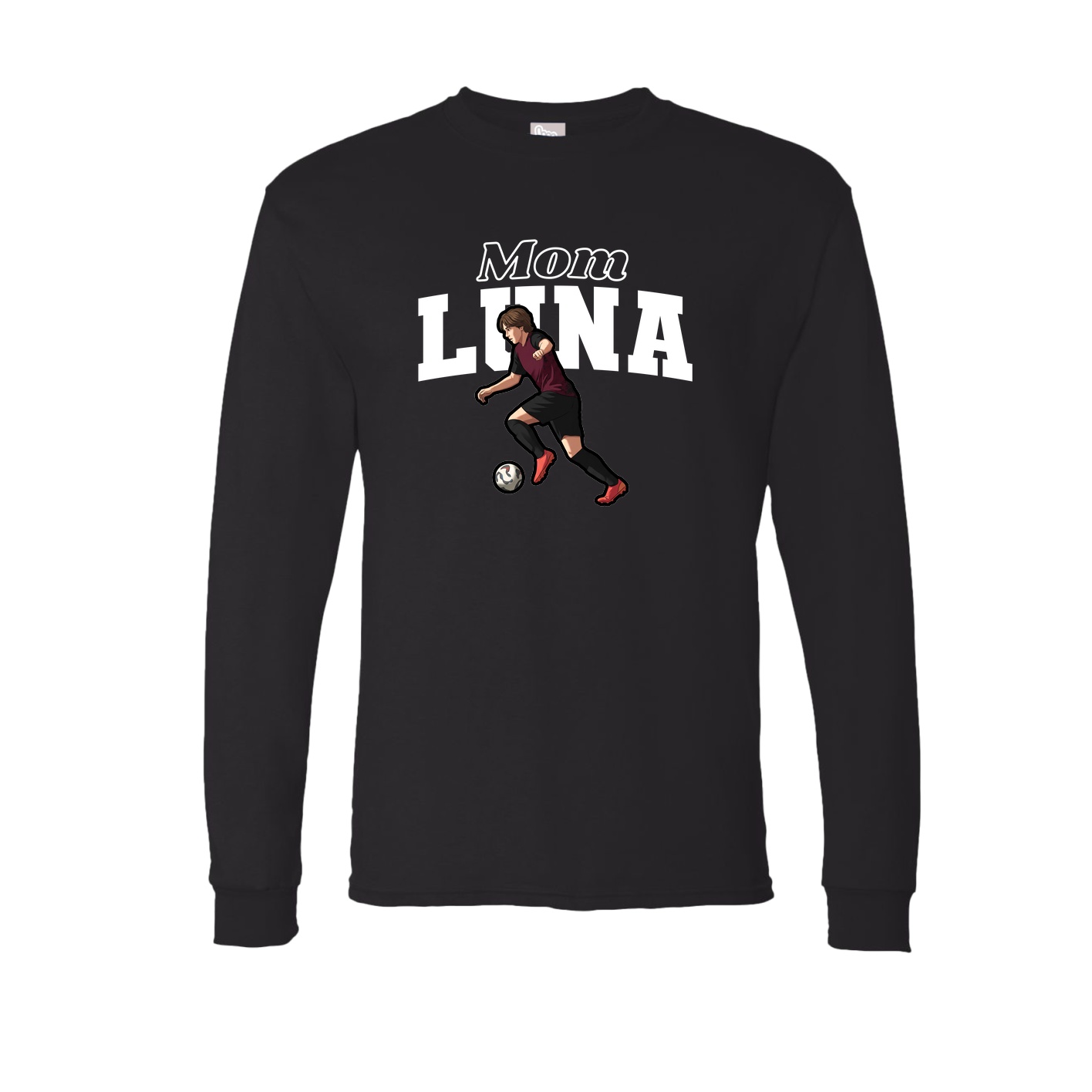 Long Sleeve Tee — Mothers Day Block in Black