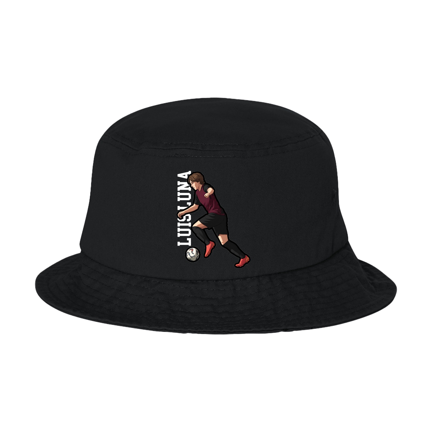 Bucket Cap — Name Vertical in Black